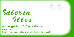 valeria illes business card